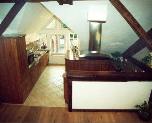 Küche mit Holzfronten
