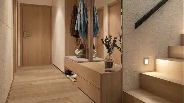 Garderobe + Treppe vom Tischler